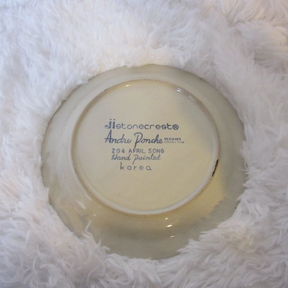 Andre Ponche Vintage Hand Painted Dessert Plate 7 inch April Song 204 - Picture 3 of 4